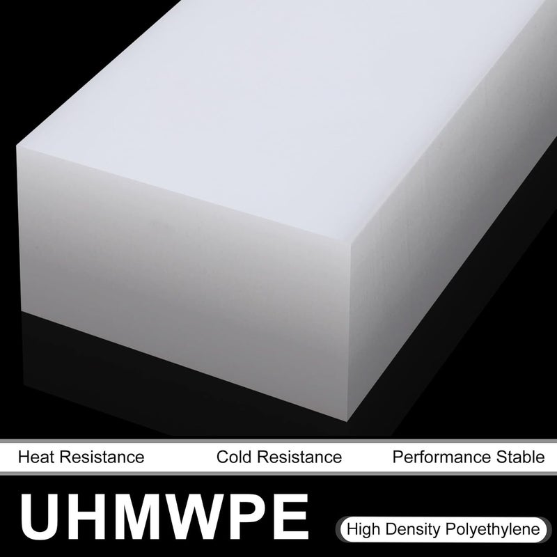 Happara UHMWPE Ultra High Molecular Weight Polyethylene Tapping Block for Engineering, Flooring, DIY, Nylon Blocks Plastic Rectangular Solid Bar for Machining Home Improvement (1, 3" x 6" x 2") - Image 3